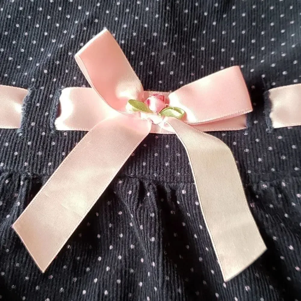 Adorable Polka Dotted Ballerina Jumper Dress Sz 6X